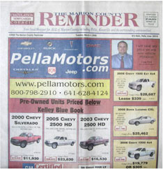 Pella IA Chronicle - Reminder TMC